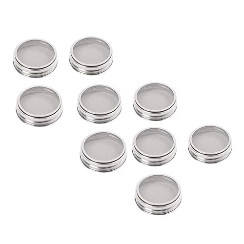 Janasiba 9X Edelstahl Glas Deckel Kit für Hervorragende Belüftung Geeignet für Einmachgläser mit Weitem Mund Einmach Gläser von Janasiba