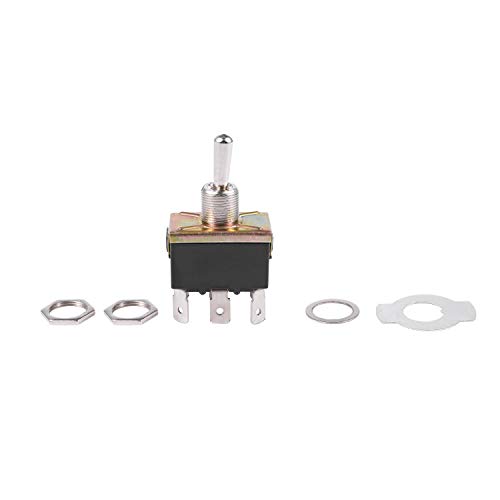 Janasiba AC 250 V/10 A 125 V/15 A DPDT 3 Position ON/OFF/ON 6-poliger Kippschalter, Schwarz + Silber Janasiba AC 250 V/10 A 125 V/15 A DPDT 3 Position ON/OFF/ON 6-poliger Kippschalter, Schwarz + Silber von Janasiba