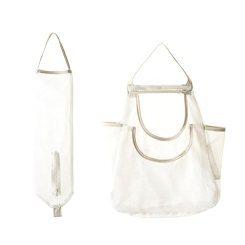 Janasiba Aufhängbare Netz-Aufbewahrungstasche, Netz-Einkaufstasche, Netz-Knoblauch-Netztasche, Netz-Einkaufstasche für Zwiebeln, Knoblauch, Obst, Ingwer, Gemüse von Janasiba