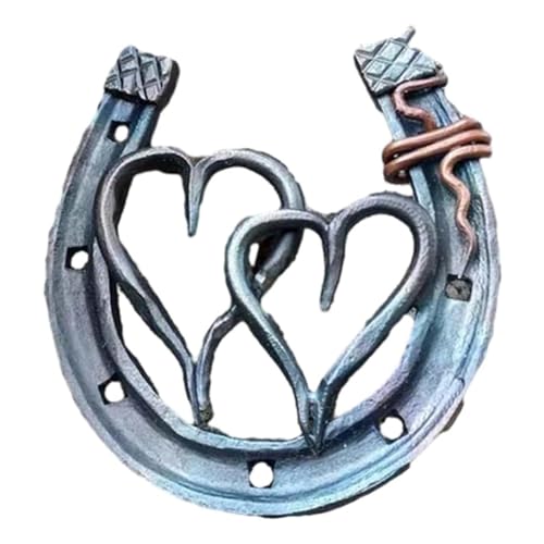 Janasiba Handgefertigtes, Gutes Glückshufeisen, Handgegossenes mit Liebe, Wanddekoration, 1 Stück von Janasiba