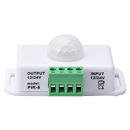 Janasiba PIR Infrarot Bewegung Sensor Detektor, DC 12V-24V Streifen Licht Bewegung Sensor Schalter, für Schrank Schrank Treppen KüChe von Janasiba