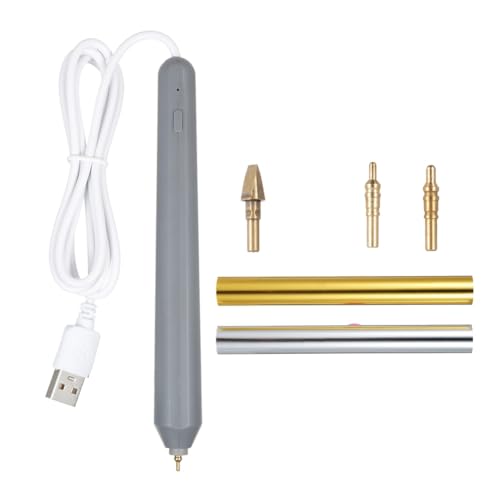 Janasiba Stempelstift, Heißfolienstift-Set, USB-Heißfolienstift für Scrapbooking-Werkzeugsätze, Heißfolienrollen-Zeichenstift von Janasiba