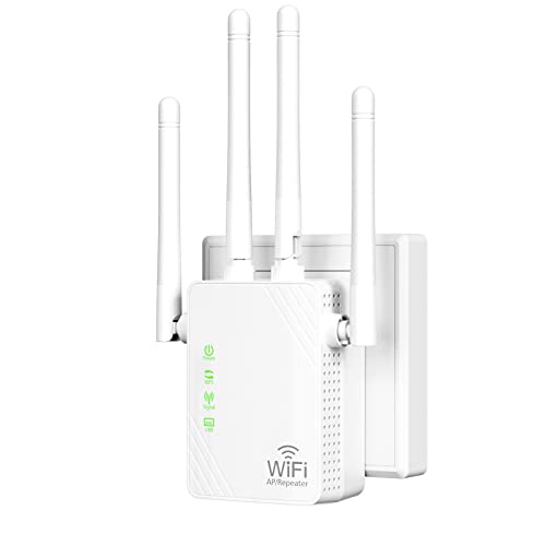 WLAN-Extender-Signalverstärker für bis zu 5000 sq.ft und 55 Geräte, Verstärker mit großer Reichweite und Ethernet-Anschluss, Zugangspunkt, 1-Tasten-Einrichtung, Alexa-kompatibel von Jancane