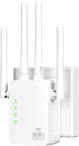 WLAN-Extender-Signalverstärker für bis zu 5000 sq.ft und 55 Geräte, Verstärker mit großer Reichweite und Ethernet-Anschluss, Zugangspunkt, 1-Tasten-Einrichtung, Alexa-kompatibel von Jancane