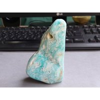 Blau Aragonit Free Form 10cm Natürliche Druse Seltene Mineral Elegante Dekoration von JaneFisherMinerals