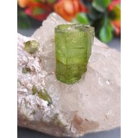 Seltene Grün Turmalin & Rauchquarz Specimen Natürlicher Kristall Edelstein Für Zuhause, Büro Dekor Und Sammlung von JaneFisherMinerals