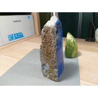 Lapis Lazuli Free Form Polierte Rohe Glänzende Pyrit Kristall Druse Mineralsammlung Wohnzimmer Dekoration Heilung von JaneFisherMinerals