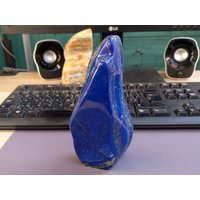 Lapislazuli Free Form Natürliche Blaue Kristall Carving Seltene Wertvolle Mineral Elegante Poliert Dekoration von JaneFisherMinerals