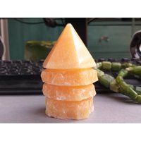 Mango Orangen Calcit Rohspitze Hütte Poliert Spitze Mineral Sammlung Wohnzimmer Dekoration Kristall Heilung von JaneFisherMinerals