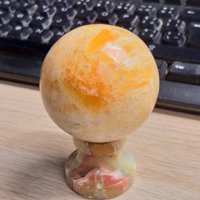 Orangen Calcit Kugel Mineral Sammlung Natürliche Poliert Stein Dekoration Kristall Heilung von JaneFisherMinerals