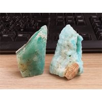 Smithsonite & Hemimorphit Zwei Stücke Lot Rohes Natürliches Kristall Druse Geode Seltenes Durchscheinendes Mineral von JaneFisherMinerals
