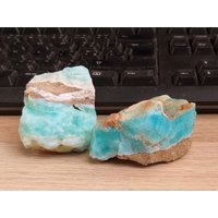 Smithsonite & Hemimorphite 2stk Rohes Natürliches Kristall Seltenes Mineral von JaneFisherMinerals