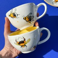 Bienenhonig Geschirr Tasse, Teller, Schüssel Hummel Teller von JaneandMery