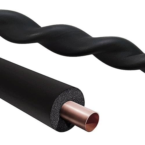 Schaumstoffschlauch Rohrisolierung 1.7M Länge Isolierung mit Schutzhaut für 6~32mm ID Rohr, Kupferrohr ( Size : 25mm x 9mm x1.7m ) von Janeepoch