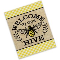 Willkommen in Unserem Bienenstock Hummel Schild Für Kränze von JanesFrontDoorDecor