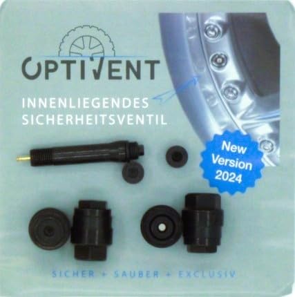 OptiVent versteckte Ventile 11,3mm schwarz 1 Satz, TÜV geprüft, unsichtbare Ventile 612052 von Jania