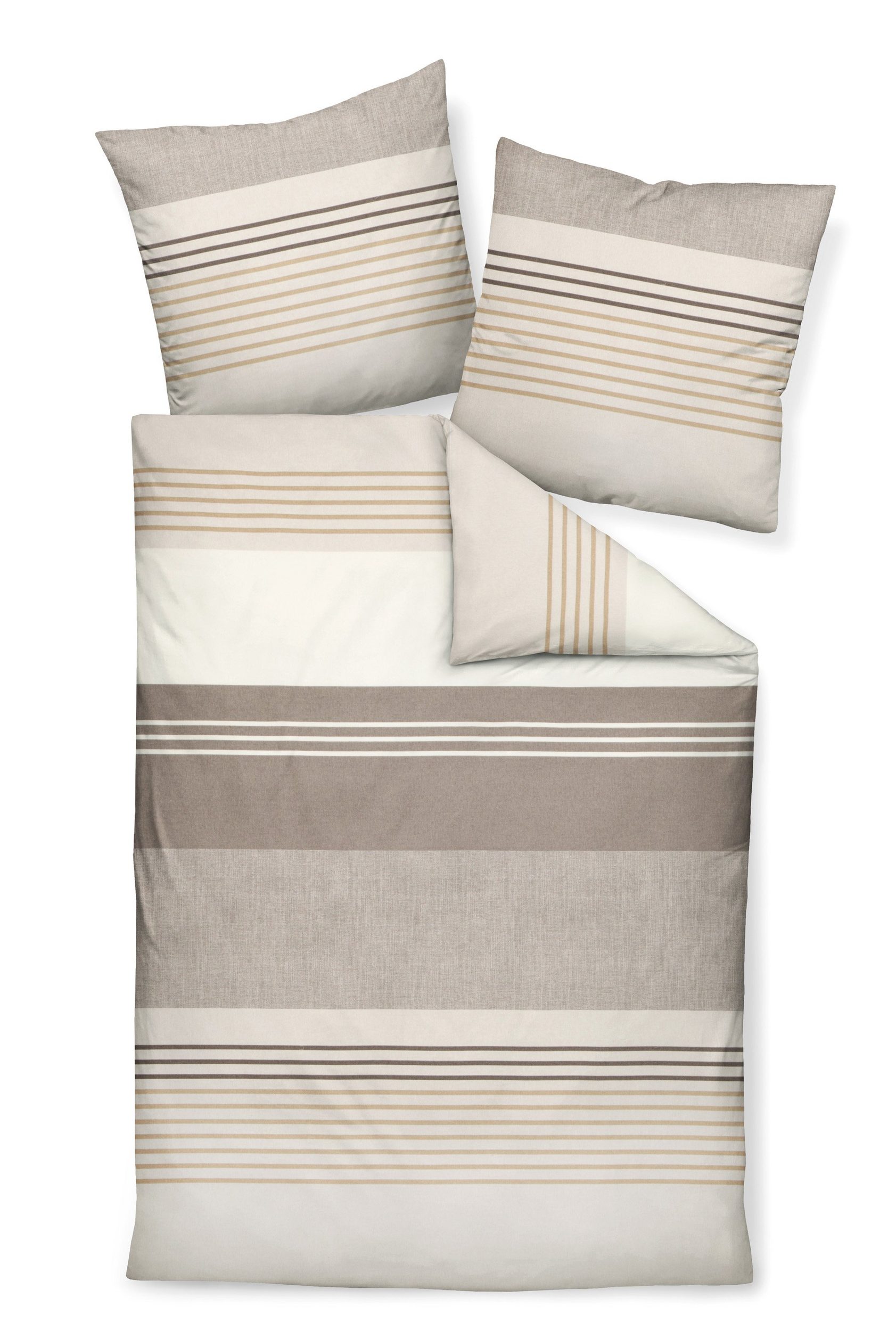 Janine Biber Bettwäsche Davos 155x220 Streifen beige sand camel braun 65110-07 Janine Biber Bettwäsche Davos 155x220 Streifen beige sand camel braun 65110-07 von Janine Design GmbH