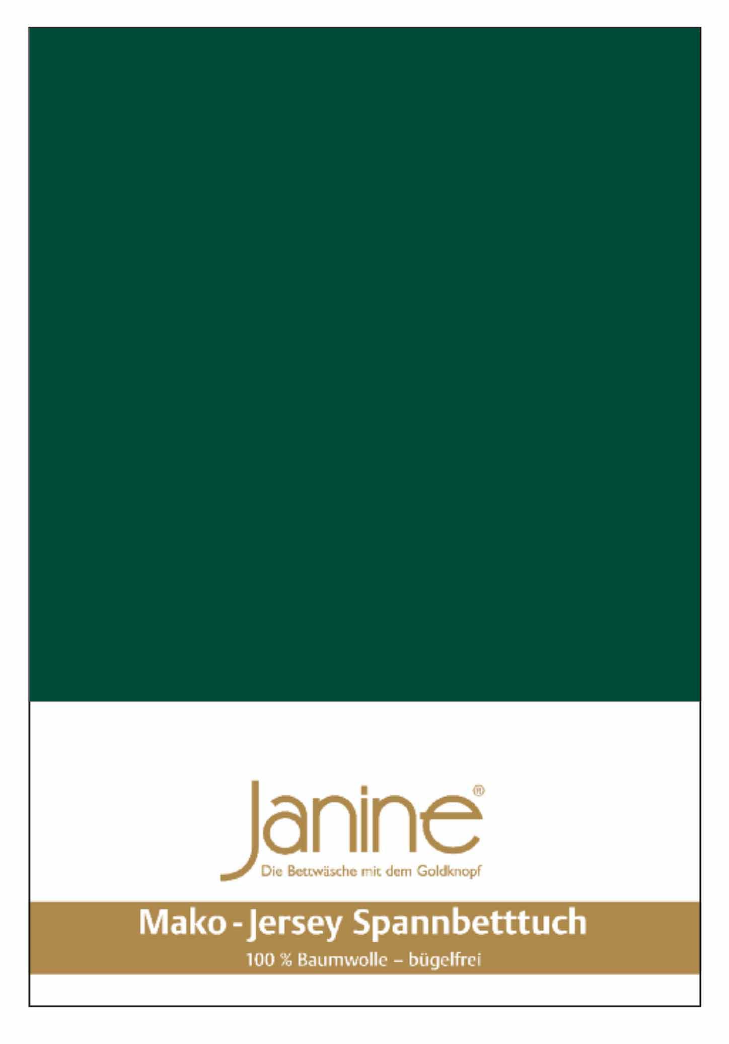 Janine Mako Jersey Spannbetttuch Bettlaken 90 x 190 cm - 100 x 200 cm OVP 5007 677 waldgrün Janine Mako Jersey Spannbetttuch Bettlaken 90 x 190 cm - 100 x 200 cm OVP 5007 677 waldgrün von Janine Design GmbH