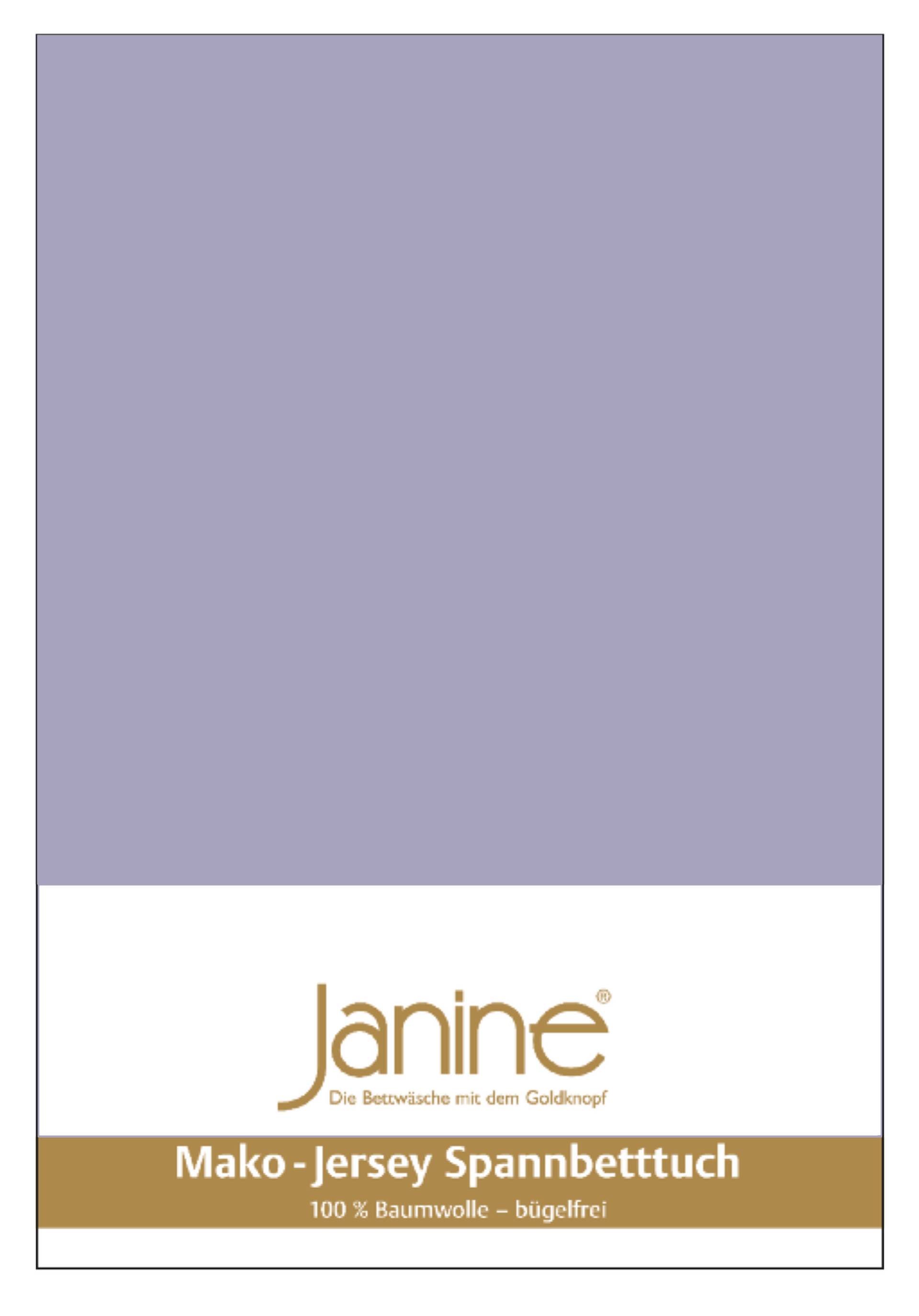 Janine Mako-Jersey Spannbetttuch Spannbettlaken 100% naturreine Baumwolle 525 lavendel 90-100cm x 190-200cm Janine Mako-Jersey Spannbetttuch Spannbettlaken 100% naturreine Baumwolle 525 lavendel 90-100cm x 190-200cm von Janine Design GmbH