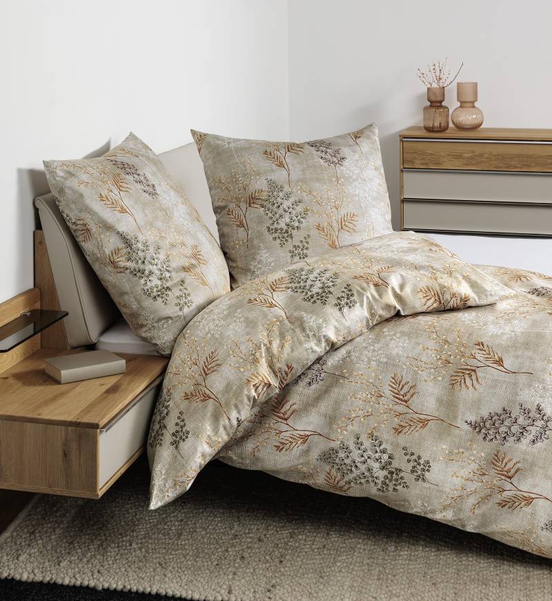 Janine Design Bettwäsche 155x220cm PALERMO in Farbe Beigerostorange von Janine Design