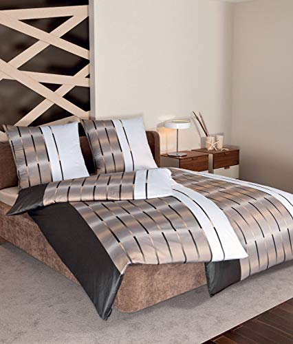 Janine Design Interlock Feinjersey Bettwäsche Carmen S 55026-07 Kaffee 1 Bettbezug 135 x 200 cm + 1 Kissenbezug 80 x 80 cm von Janine Design