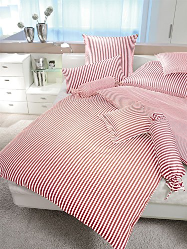 Janine Design Streifen-Bettwäsche modern Classic dunkelrot Kissenbezug einzeln 40x60 cm Janine Design Streifen-Bettwäsche modern Classic dunkelrot Kissenbezug einzeln 40x60 cm von Janine Design