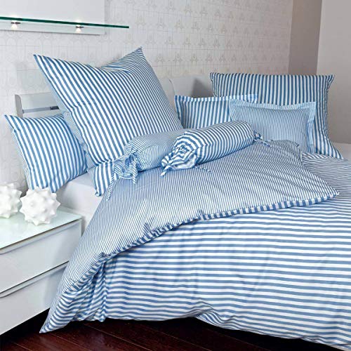 Janine Design Streifen-Bettwäsche modern Classic hellblau Bettbezug einzeln 140x200 cm von Janine Design