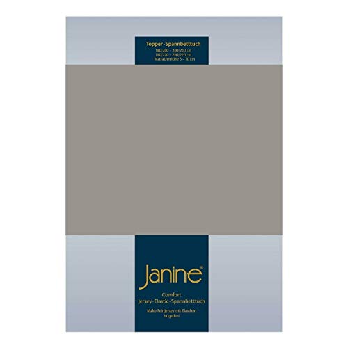 Janine Design Topper Comfort Jersey Spannbetttuch Vulkan, 90x190 cm - 100x220 cm von Janine