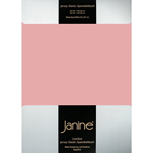 Janine Elastic-Jersey-Spannbetttuch 5002 Fb 31 zartmauve 180x200-200x220 von Janine Design