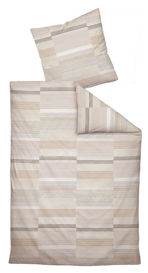 Janine Bettwäsche CYRA, 135 x 200 cm, Beige, Braun, Satin, 2 teilig, mit Reißverschluss Janine Bettwäsche CYRA, 135 x 200 cm, Beige, Braun, Satin, 2 teilig, mit Reißverschluss von Janine