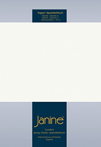 Janine 5001 Topper-Spannbetttuch Elastic 140/200 bis 160/220 cm Ecru Fb. 09 von Janine