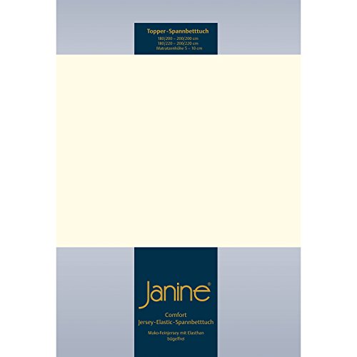 Janine 5001 Topper-Spannbetttuch Elastic 140/200 bis 160/220 cm Natur Fb. 07 von Janine