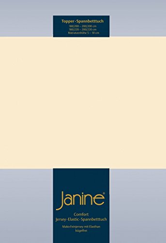 Janine 5001 Topper-Spannbetttuch Elastic 140/200 bis 160/220 cm leinen Fb. 27 von Janine