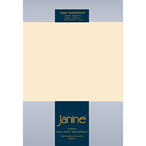 Janine 5001 Topper-Spannbetttuch Elastic 140/200 bis 160/220 cm leinen Fb. 27 von Janine