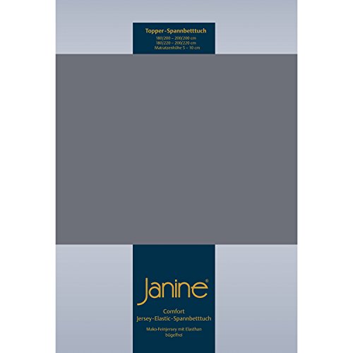 Janine 5001 Topper-Spannbetttuch Elastic 140/200 bis 160/220 cm opalgrau Fb. 48 von Janine