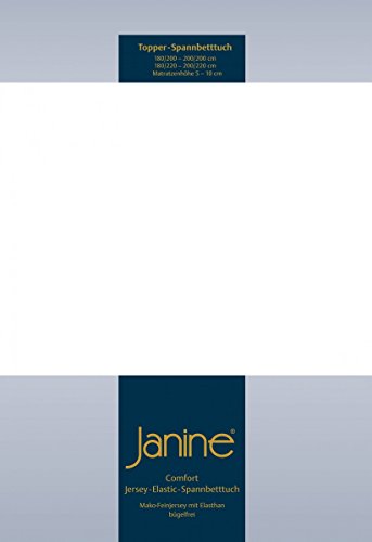 Janine 5001 Topper-Spannbetttuch Elastic 140/200 bis 160/220 cm weiß Fb. 10 von Janine