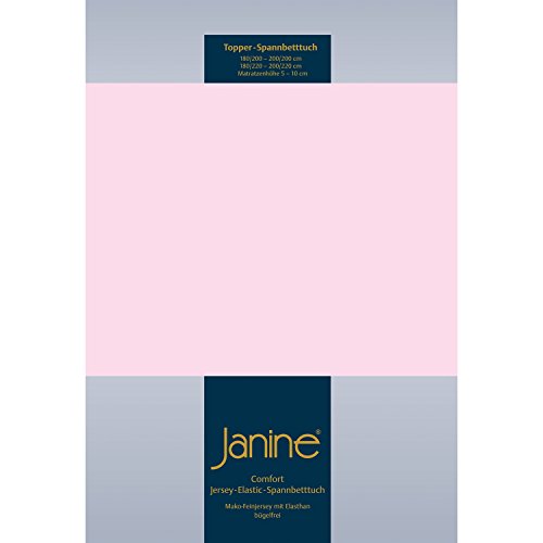 Janine 5001 Topper-Spannbetttuch Elastic 140/200 bis 160/220 cm zartrosa Fb. 11 von Janine