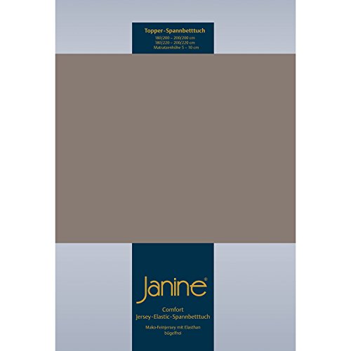 Janine 5001 Topper-Spannbetttuch Elastic 180/200 bis 200/220 cm Taupe Fb. 57 Janine 5001 Topper-Spannbetttuch Elastic 180/200 bis 200/220 cm Taupe Fb. 57 von Janine