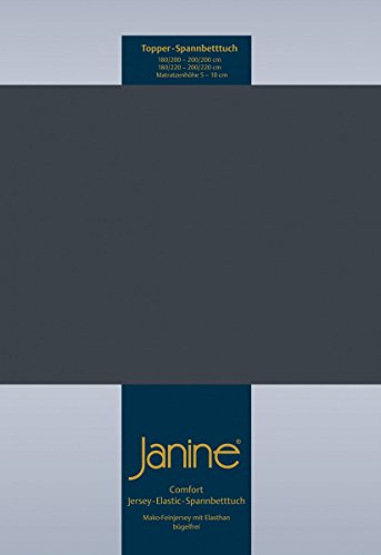 Janine 5001 Topper-Spannbetttuch Elastic 180/200 bis 200/220 cm Titan Fb. 78 von Janine