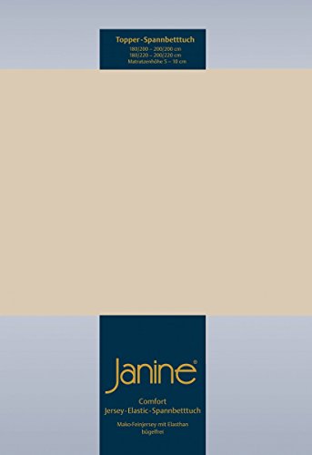 Janine 5001 Topper-Spannbetttuch Elastic 180/200 bis 200/220 cm Sand Fb. 29 von Janine