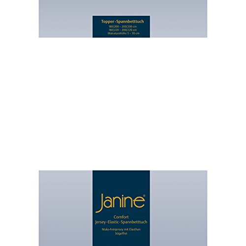 Janine 5001 Topper-Spannbetttuch Elastic 180/200 bis 200/220 cm weiß Fb. 10 von Janine