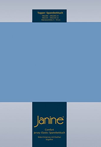 Janine 5001 Topper-Spannbetttuch Elastic 90/190 bis 120/200 cm blau Fb. 42 von Janine