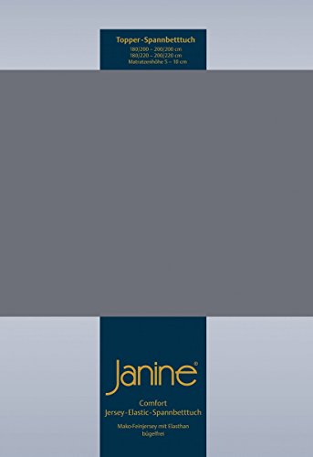 Janine 5001 Topper-Spannbetttuch Elastic 90/190 bis 120/200 cm opalgrau Fb. 48 von Janine