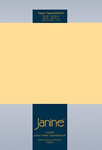 Janine 5001 Topper-Spannbetttuch Elastic 90/190 bis 120/200 cm vanille Fb. 23 von Janine