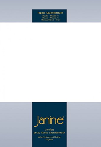 Janine 5001 Topper-Spannbetttuch Elastic 90/190 bis 120/200 cm weiß Fb. 10 von Janine