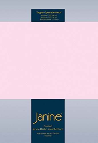 Janine 5001 Topper-Spannbetttuch Elastic 90/190 bis 120/200 cm zartrosa Fb. 11 von Janine