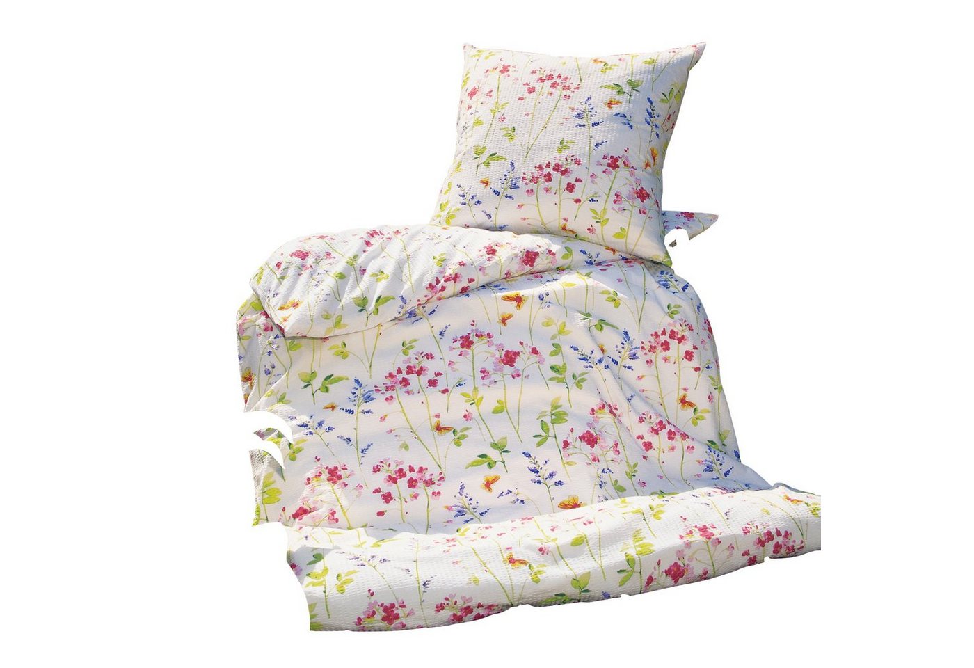 Janine Bettwäsche Bettwäsche, Seersucker, Mako-Soft-Seersucker Blumen Janine Bettwäsche Bettwäsche, Seersucker, Mako-Soft-Seersucker Blumen von Janine