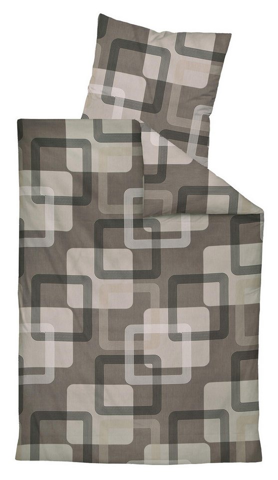 Janine Bettwäsche MILOU, 135 x 200 cm, Braun, Grau, Satin, 2 teilig, mit Reißverschluss Janine Bettwäsche MILOU, 135 x 200 cm, Braun, Grau, Satin, 2 teilig, mit Reißverschluss von Janine