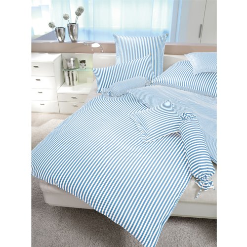 Janine Bettwäsche Modern Classic 3912 hellblau - 22 80x80 cm - 135x200 cm von Janine