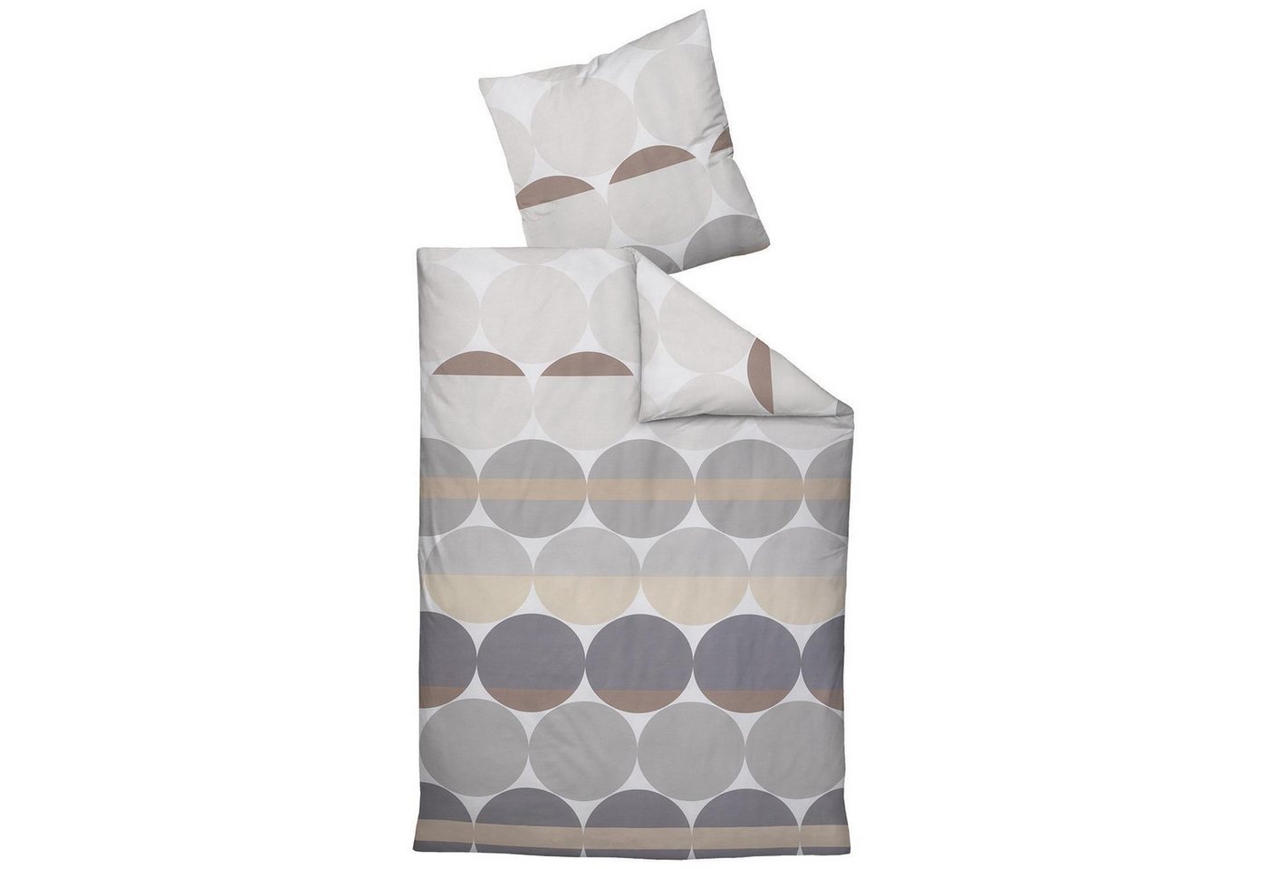 Janine Bettwäsche OLIVIA, 135 x 200 cm, Sandgrau, Reißverschluss, Mako-Satin Janine Bettwäsche OLIVIA, 135 x 200 cm, Sandgrau, Reißverschluss, Mako-Satin von Janine